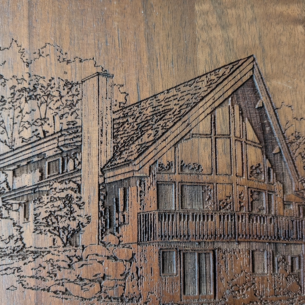 Collectible Solid Wood photo album Binder lindal Cedar Homes Laser Engraved